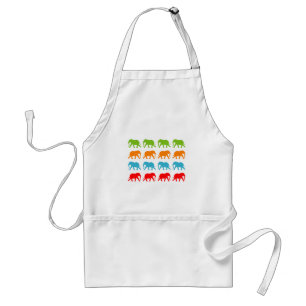 Elephants Walking Pattern Standard Apron