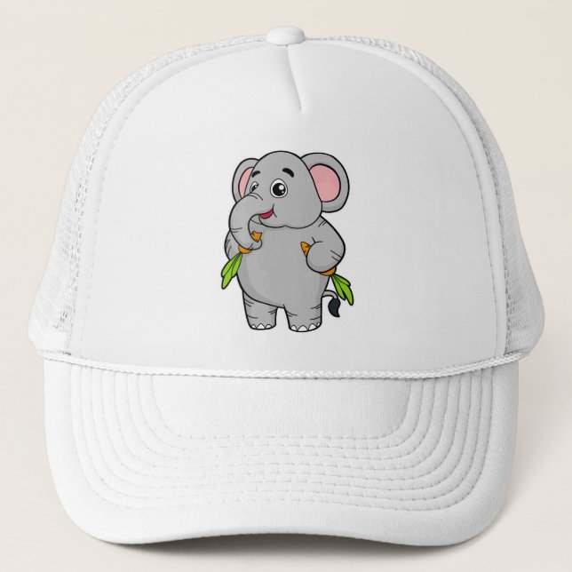 Elephants with Carrots Trucker Hat (Front)