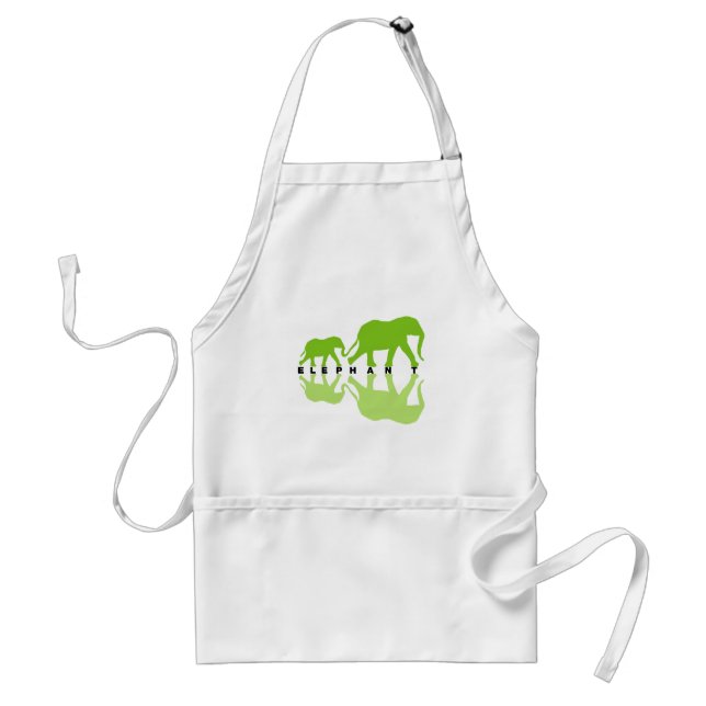 Elephants with Reflection Standard Apron (Front)