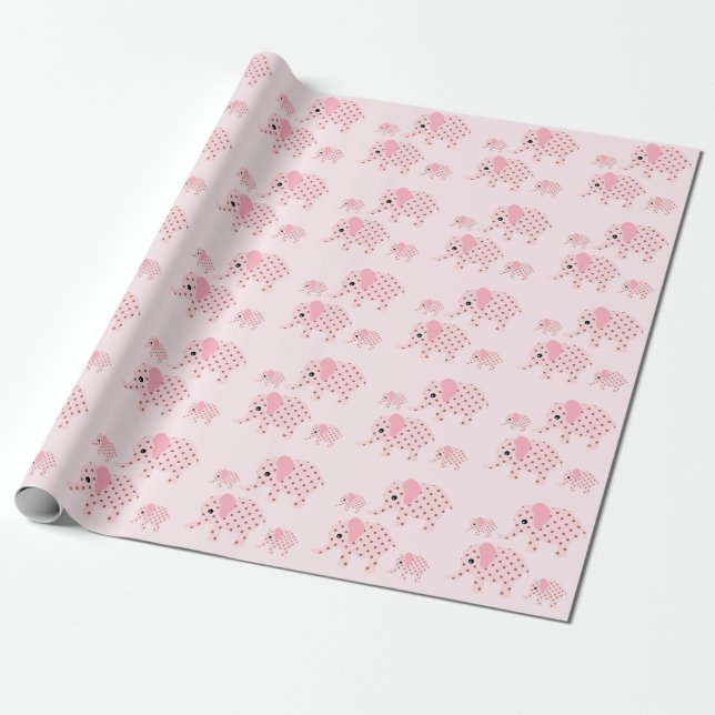 Elephants Wrapping Paper (Unrolled)