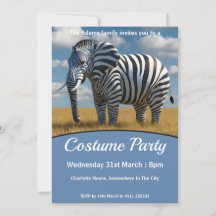 Elephant's Zebra Disguise Costume Party