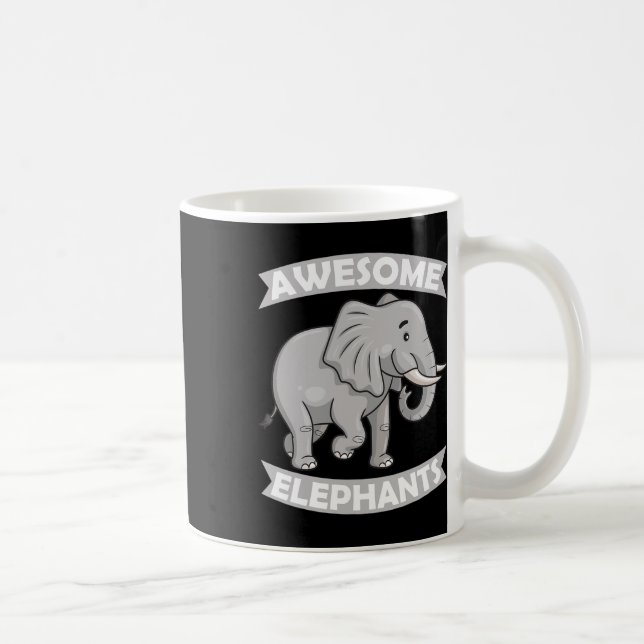 Elephants Zoo Circus Elephant Conservative  Coffee Mug (Right)