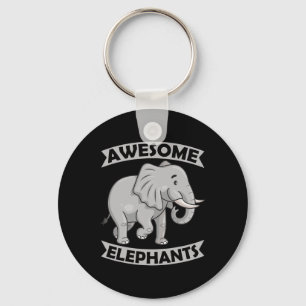 Elephants Zoo Circus Fun Elephant Conservative Key Ring