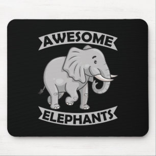 Elephants Zoo Circus Fun Elephant Conservative  Mouse Pad
