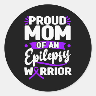 Elepsy Suprt Warrior Elepsy Awareness Month For Wo Classic Round Sticker