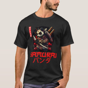 Elevate Japanese Retro Samurai Panda T-Shirt