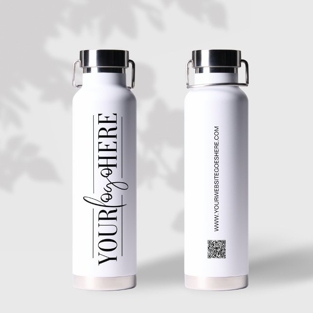 Elevate Your Business with Custom Logo and QR Code Water Bottle (Creator Uploaded)