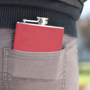Elevate Your Design a Red Background and White Hip Flask