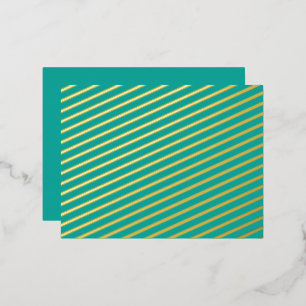 Elevate Your Design with a Green Background  Foil Holiday Postcard