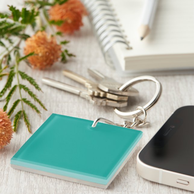 Elevate Your Design with a Green Background  Key Ring (Front Right)