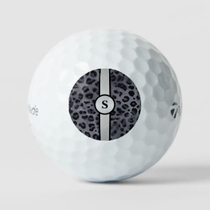 Elevate Your Game with Grey & Black Leopard  Golf Balls
