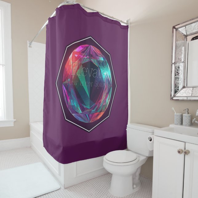 Elevate Your Inner Sparkle Shower Curtain (In Situ)