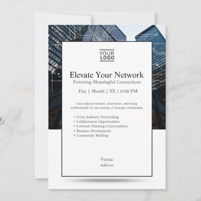 Elevate Your Network Invition Template (Front)