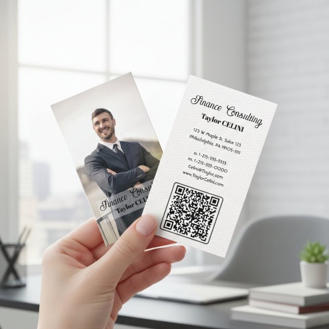 Elevate Your Networking with Professional QR Code  Business Card (Professional QR Code Business Card – Bold Trendy Branding for Consultants & Photographers)