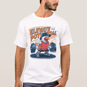 Elevate Your Potential with Chicken Barbell T-Shirt