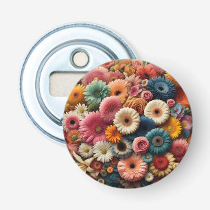 Elevate Your Space Colourful Gerbera Daisy Floral  Bottle Opener