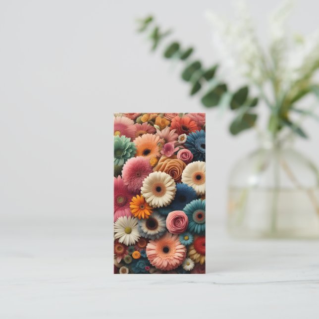 Elevate Your Space Colourful Gerbera Daisy Floral  Enclosure Card (Standing Front)