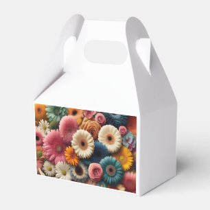 Elevate Your Space Colourful Gerbera Daisy Floral Favour Box