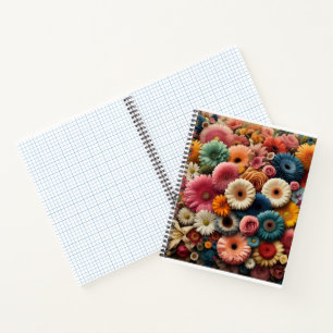 Elevate Your Space Colourful Gerbera Daisy Floral Notebook