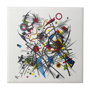 Elevate Your Space with Kandinsky's Bauhaus Magic Ceramic Tile