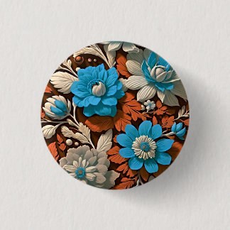 Elevate Your Style with Boho Floral Elegance 3 Cm Round Badge