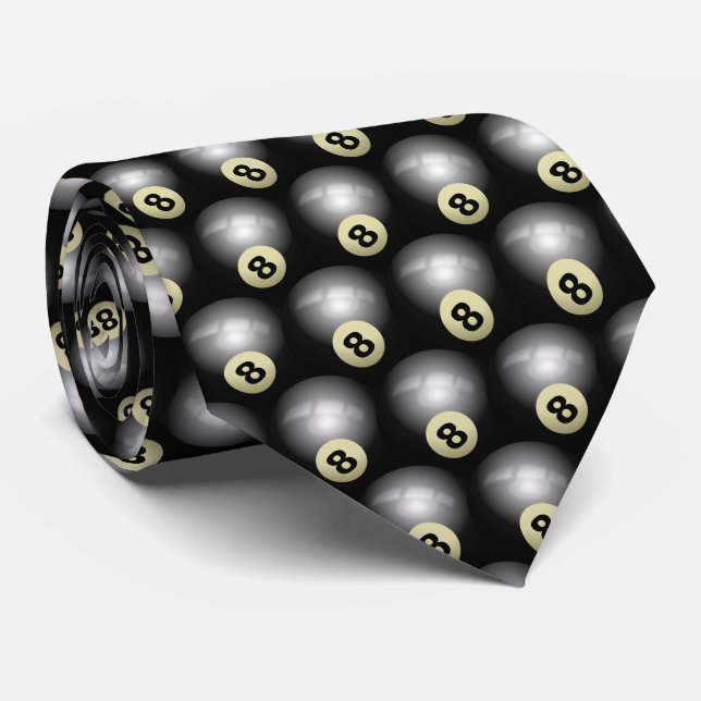 Elevate Your Style with Our 8 Billiard Balls Tie (Rolled)