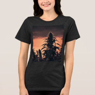 Elevate Your Style with the Cannabis Hill Silhouet Tri-Blend Shirt