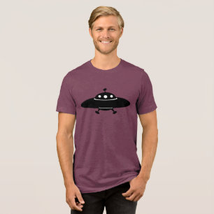 Elevate Your Style with the Retro UFO Silhouette Tri-Blend Shirt
