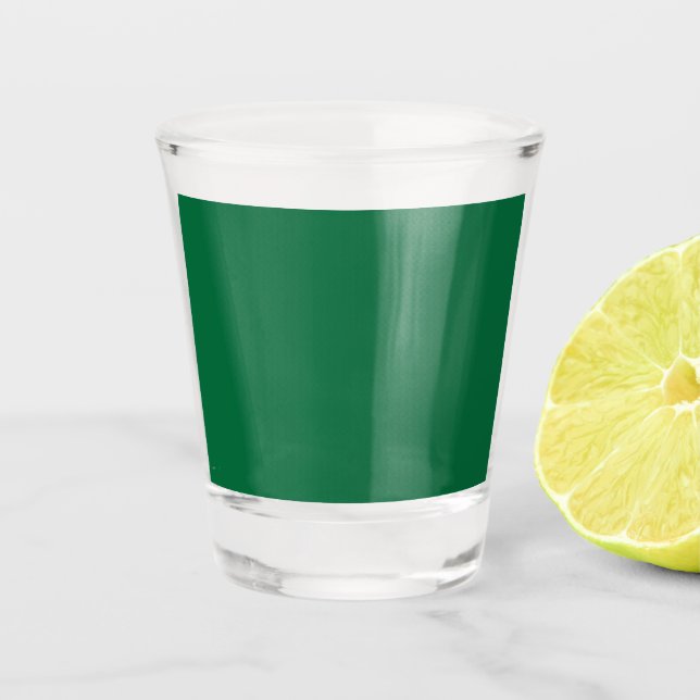 Elevate your Web Design with a Green Background Shot Glass (Front)
