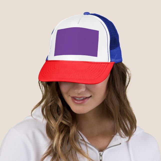 Elevate Your Website Design with a Stunning Purple Trucker Hat (In Situ)