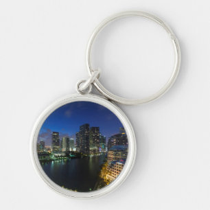 Elevated city skyline from Brickell Key Ring