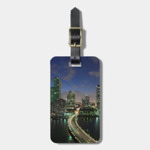 Elevated city skyline luggage tag