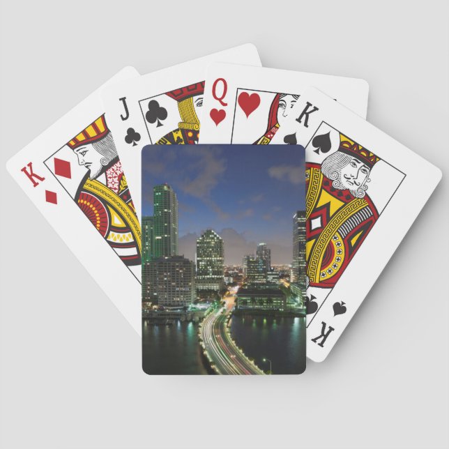 Elevated city skyline playing cards (Back)