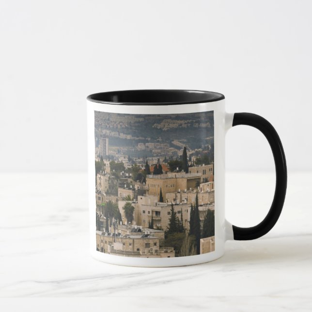Elevated city view from Jerusalem YMCA tower Mug (Right)