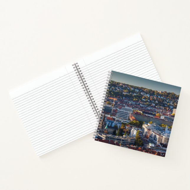 Elevated City View of Stuttgart Notebook (Inside)