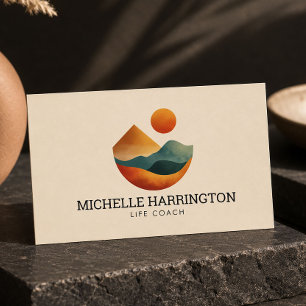 Elevated Peaks Life Coach Ivory Business Card