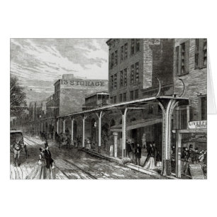 Elevated Railway in Greenwich Street, New York