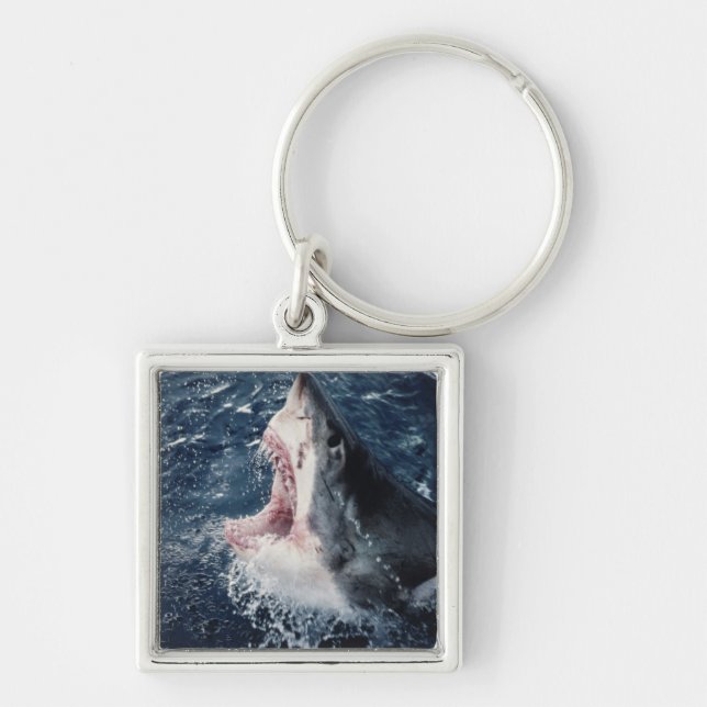 Elevated Shark mouth open Key Ring (Front)