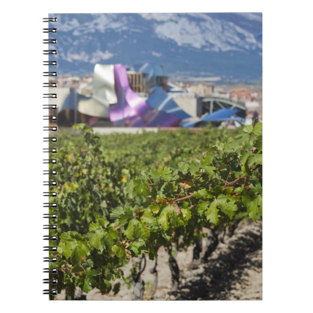Elevated town view and Hotel Marques de Riscal Notebook (Front)