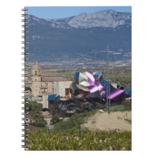 Elevated town view and Hotel Marques de Riscal Notebook