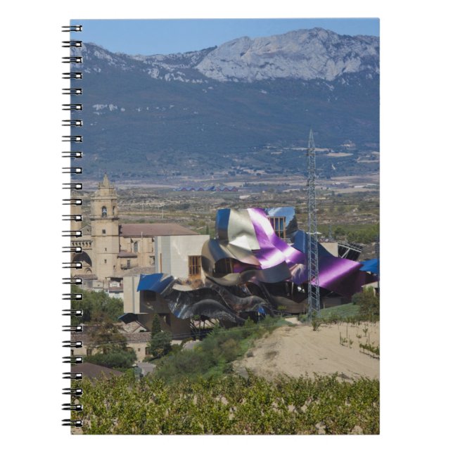 Elevated town view and Hotel Marques de Riscal Notebook (Front)