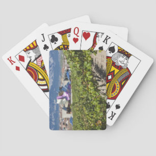 Elevated town view and Hotel Marques de Riscal Playing Cards