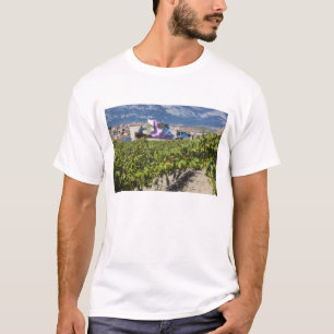Elevated town view and Hotel Marques de Riscal T-Shirt