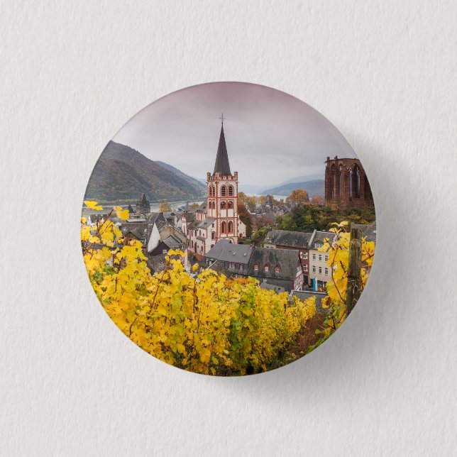 Elevated Town View | Germany 3 Cm Round Badge (Front)