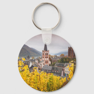 Elevated Town View Germany Key Ring