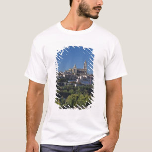 Elevated town view with the Segovia Cathedral T-Shirt