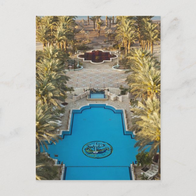 Elevated view Herods Palace Hotel swimming pool Postcard (Front)