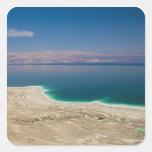 Elevated view of the Dead Sea Square Sticker