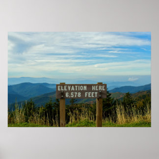 Elevation at Mount Mitchell Poster