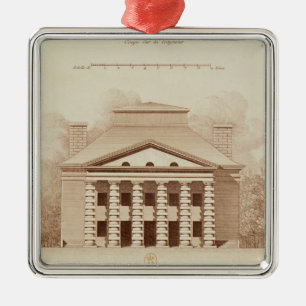 Elevation of house of director of the salt metal ornament